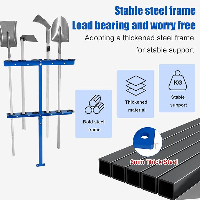 Vertical Hand Rack for Enclosed Landscaping Truck Trailer Garage or Shed Walls - Image 3