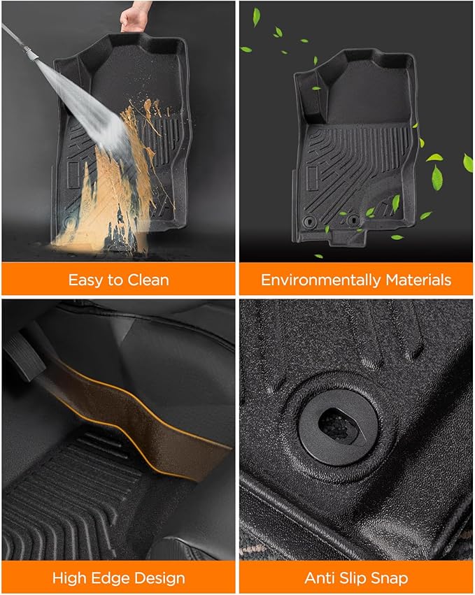 DrCarNow Floor Mats for Nissan Frontier 2025 2024 2023 2022 Crew Cab - Image 3