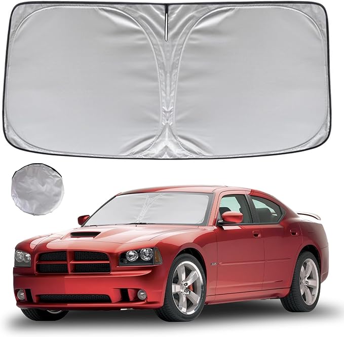 KAYZT Windshield Sun Shade for 2006-2010 Dodge Charger Foldable Sunshade Front by KAYZT