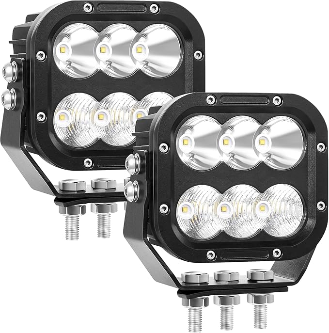 Off Road LED Pod Lights 5 Inch 120W 10000lm Offroad LED Work Light Pods - Image 4