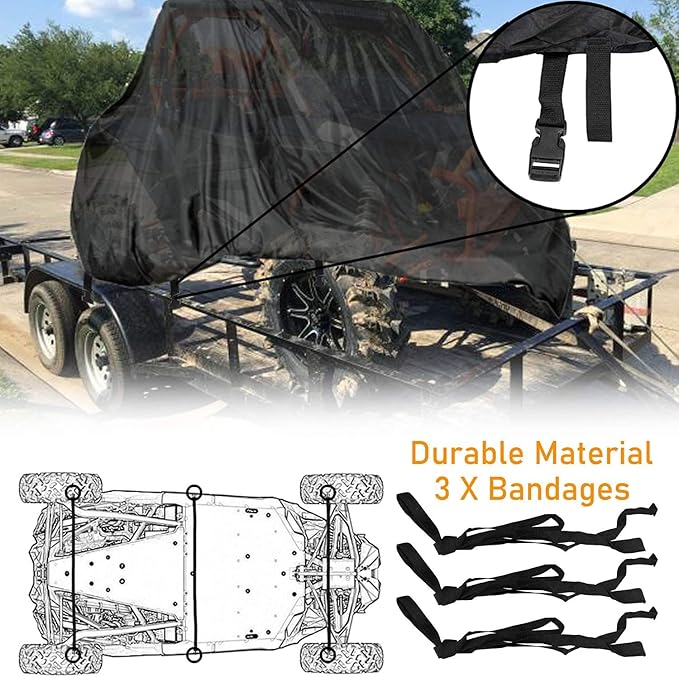 NEVERLAND UTV Cover Heavy Duty Ranger Cover Waterproof 4-6 Seater Side by Side - Image 5