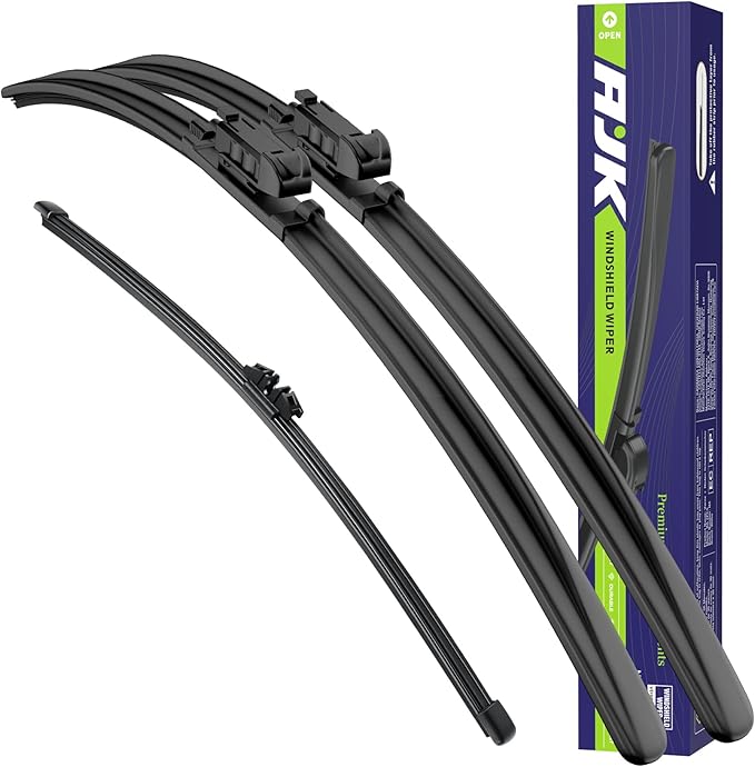 AJK Wiper Blades for Ford Bronco 2021 2022 2023 2024, 3 Piece All Weather OEM by AJK