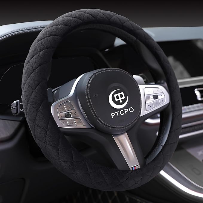 Soft Car Steering Wheel Cover for Sedan, Warm Luxury Velvet, Anti Slip by Unknown