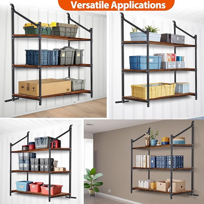 2 Pack Hanging Heavy duty Adjustable Shelf 56.5x22 Cargo Container Shelving - Image 8