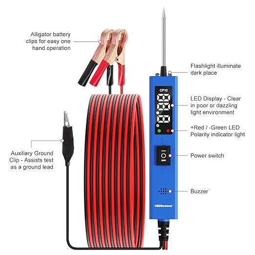 OBDResource Test Light Automotive, Power Circuit Probe Tester, 12V - 24V Car - Image 2
