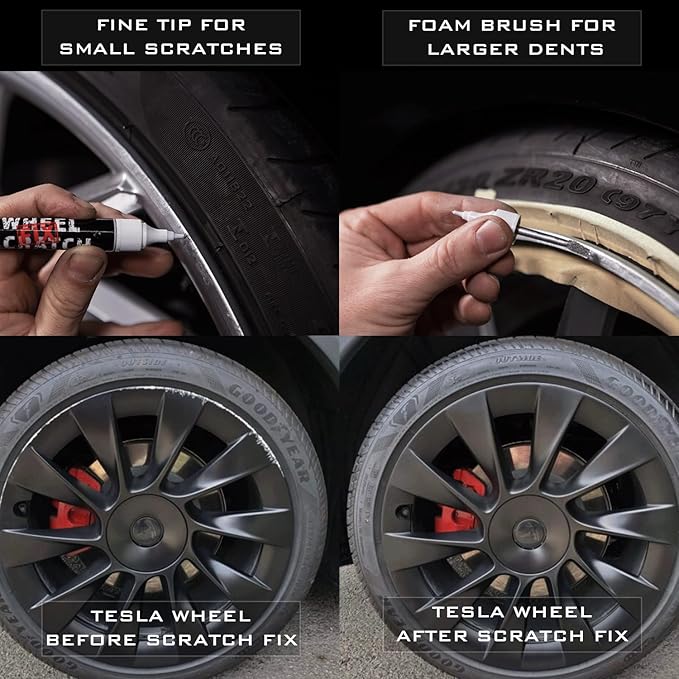 Gloss Black Rim Touch Up Paint Kit, Car Wheel Scratch Repair Kit, Wheel Touch - Image 5