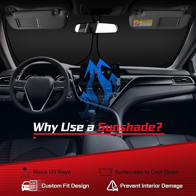 ARISMOTOR Windshield Sun Shade for Acura TLX 2021-2025 2026, Custom Fit - Image 3
