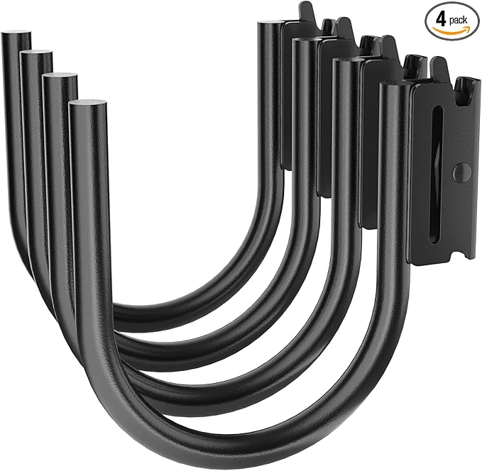 4PCS Heavy Duty E Track J Hooks，Large Steel 5" J Hook E Track Accessories by Unknown