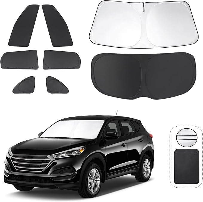 TINGLU Window Shades for Hyundai Tucson 2016-2021 Accessories Car Side Full by TINGLU
