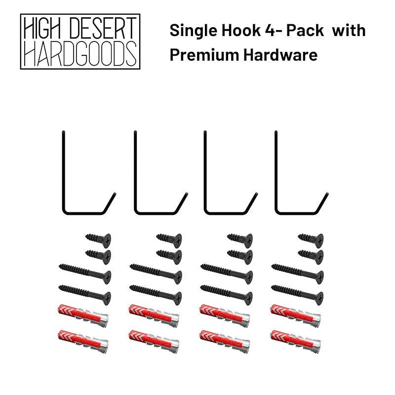 Wall Hooks Single Hook 4-Pack - Image 5