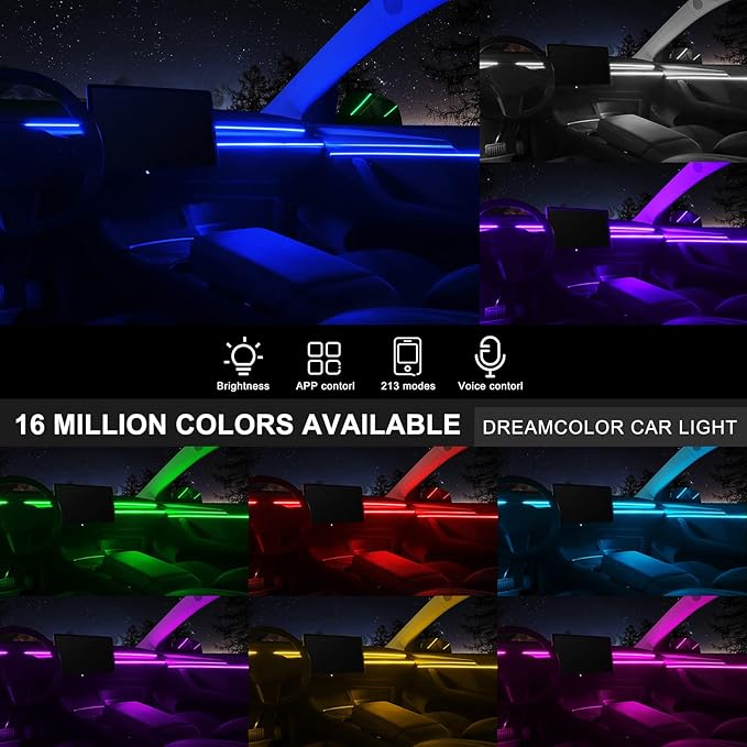 Acrylic Interior Car LED Strip Light - Image 2