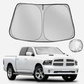 Windshield Sun Shade for 2010-2025 Dodge RAM 2500 3500 Foldable Sun Sunshade by Fonowka