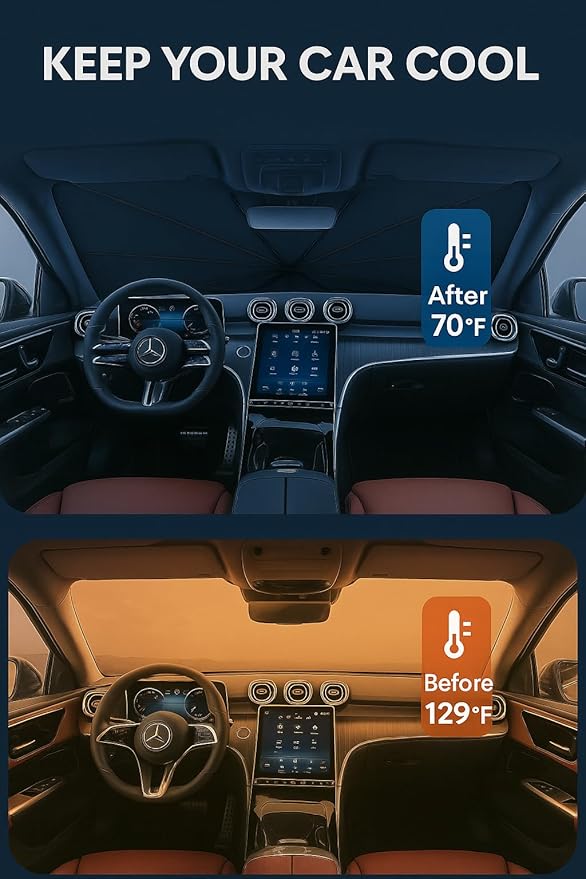 Proadsy Windshield Sun Shade Umbrella - Image 3