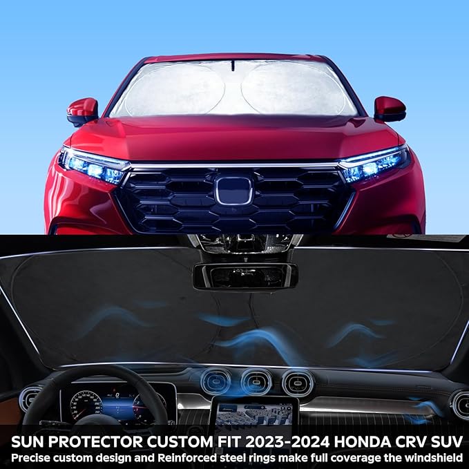INSAUTO for 2026 CRV Windshield Sun Shade Sunshade Foldable Custom Fit 2023 - Image 2