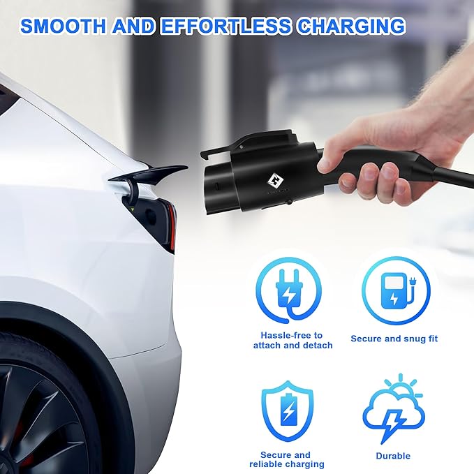 Tesla to J1772 Adapter, 80A 250V Max, Portable and Outdoor EV Adapter, - Image 2