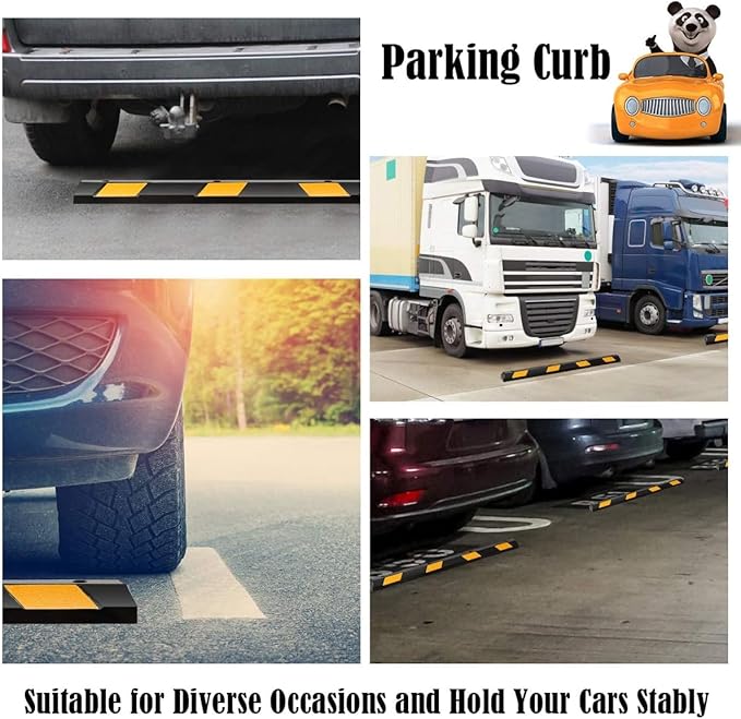 Goplus Parking Block, 72” Rubber Parking Bumpers - Image 7