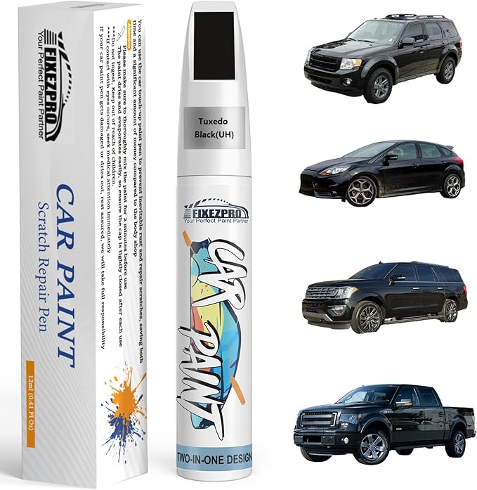 Tuxedo Black Touch Up Paint for Ford, Car Paint Scratch Repair Remover Pen by FIXEZPROCarPaint