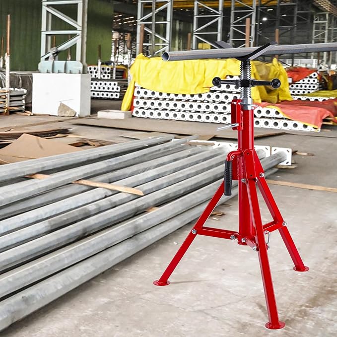 V-Head Pipe Jack Stand, Heavy-Duty Folding Pipe Stand - Image 8