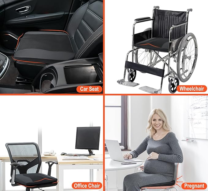 Car Seat Cushion, Comfort Memory Foam Car Cushions - Image 6