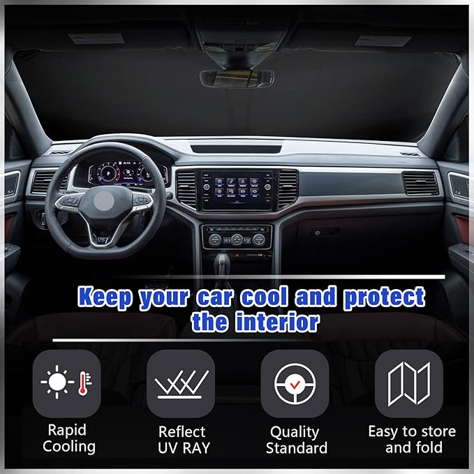 Car Windshield Sunshade Cover Shield Visor - Image 2