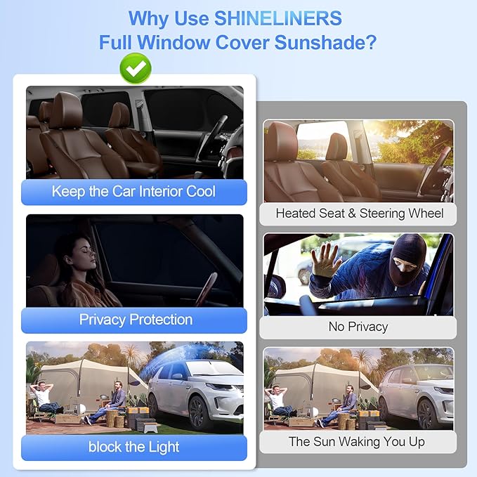 8pcs Car Window Shades for Grand Cherokee 22-25 Accessories, Windshield Side - Image 6