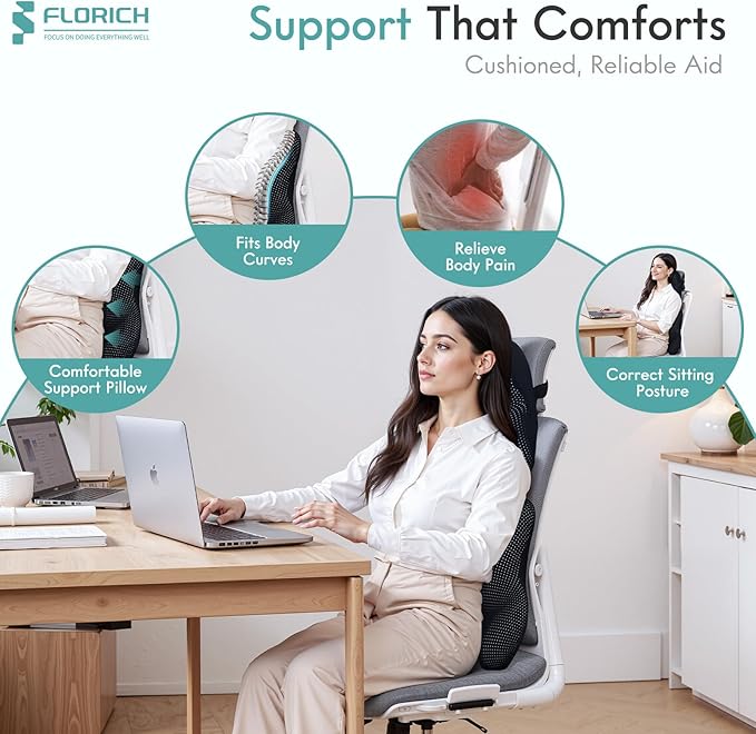 FLORICH Lumbar Support Pillow and Neck Headrest Pillow - Image 4