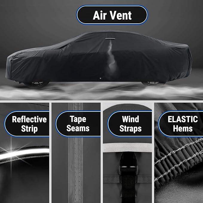 iCarCover Custom Car Cover for Chevy Caprice Wagon Waterproof All Weather Rain - Image 5