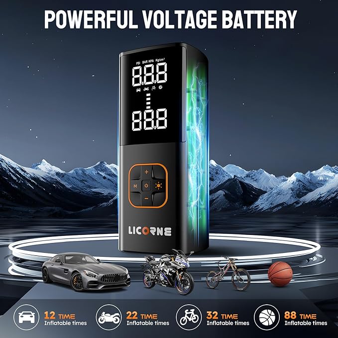 Tire Inflator Portable Air Compressor, 5X Faster Portable Air Pump - Image 4