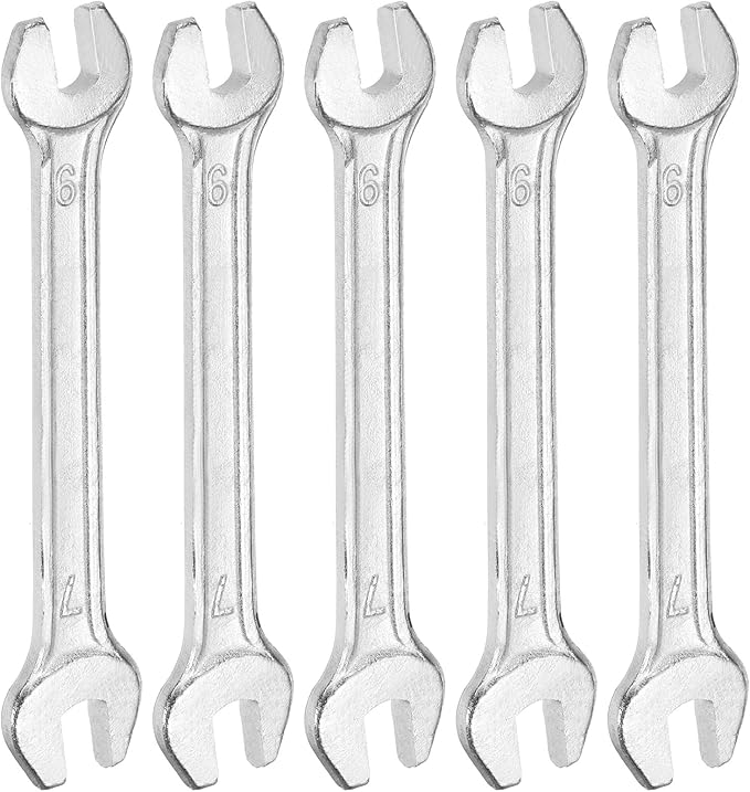 HARFINGTON 5pcs Double Open End Wrench 6mm x 7mm Metric 15 Degree Offset Angle by HARFINGTON