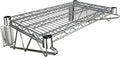 14" x 24" Chrome Wire Wall Mount Shelf by Krollen+Industrial