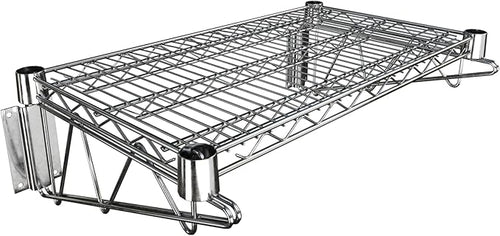 14" x 24" Chrome Wire Wall Mount Shelf by Krollen+Industrial