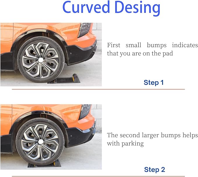 4 Pack Parking Mats for Garage Floors, 21.6" X11.4" Durable Rubber Car Parking - Image 4
