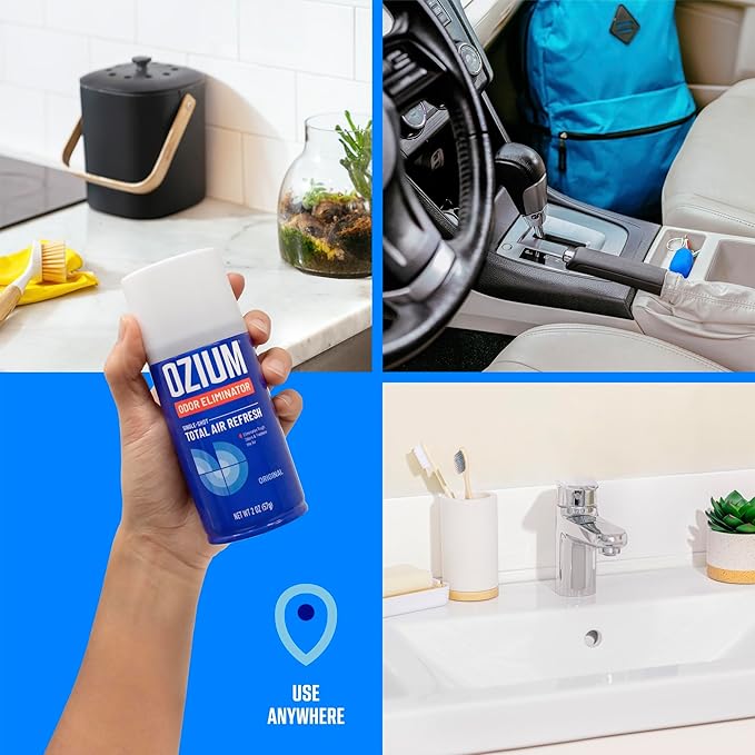 OZIUM® Air Freshener Odor Eliminator, 2oz Single Shot Total Air Refresh & Car - Image 4