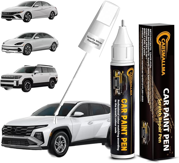 W6H Serenity White Pearl Car Touch Up Paint by Carsmallma