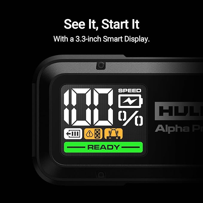 Hulkman Alpha Pro Solid Black, 1750A 59.2Wh Car Jump Starter Portable, - Image 5