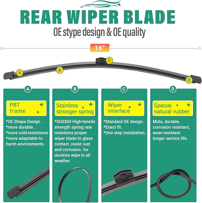 28" 18" 16" Windshield Wiper Blades Replacement - Image 4