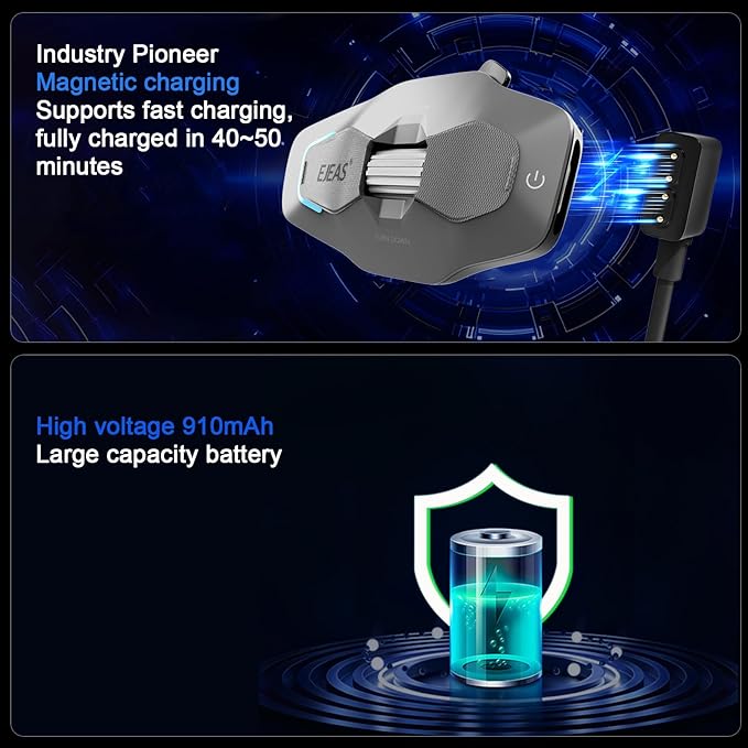 SolaMr X10 Motorcycle Helmet Bluetooth Headset Speakers Headphone, Ski Helmet - Image 7