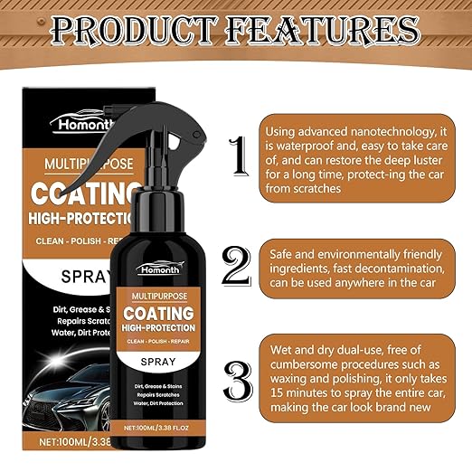 Nexa Turbo Shine Spray, Nexa Car Scratch Remover, Turbo Shine Nexa 3 in 1 High - Image 3