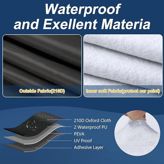 QUNSUNUS Waterproof Car Cover for Ford Torino 1968-1976 and Fairlane 1968-1970 - Image 3