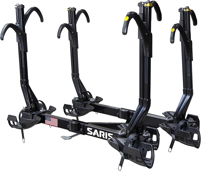 Saris SuperClamp EX 4-Bike Hitch Rack – Lightweight Platform Bike Carrier by Saris