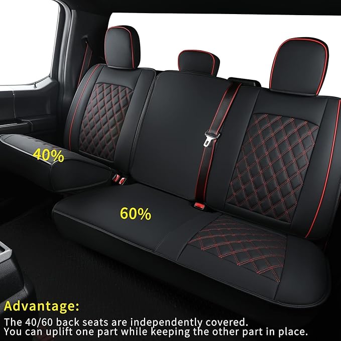 LUCKYMAN CLUB F150 Faux Leather Seat Covers Fit - Image 5