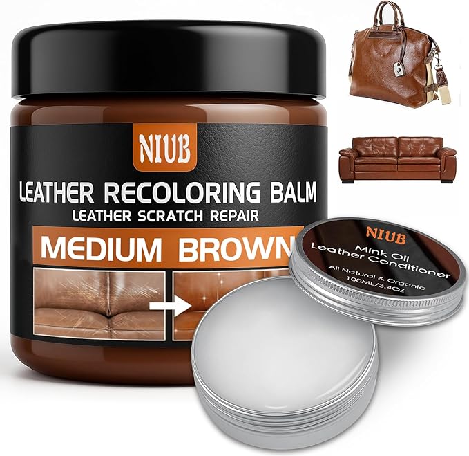 Leather Recoloring Balm Leather Color Restorer Scratch Repair Leather Paint by NIUB