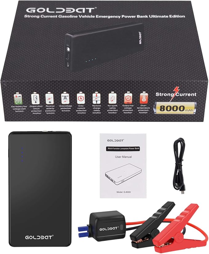 GOLDBAT 700A Peak 12V 8000mAh Car Jump Starter Portable Power Pack Auto Battery - Image 7
