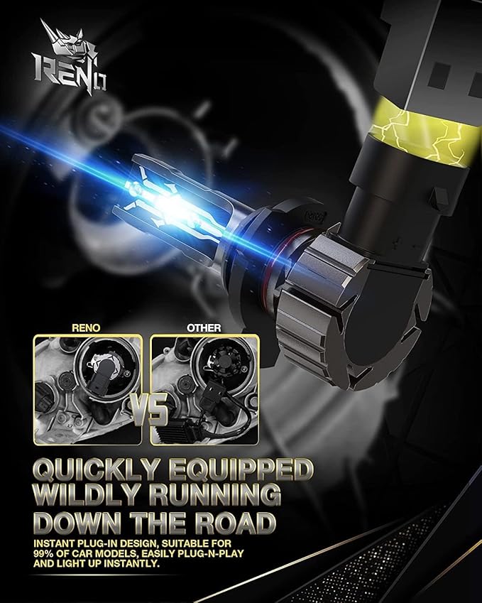 RENO 9012 Bulb, 9012 Fog Lights Bulb, 9012 Light Bulbs Fanless In Line Car Fog - Image 6