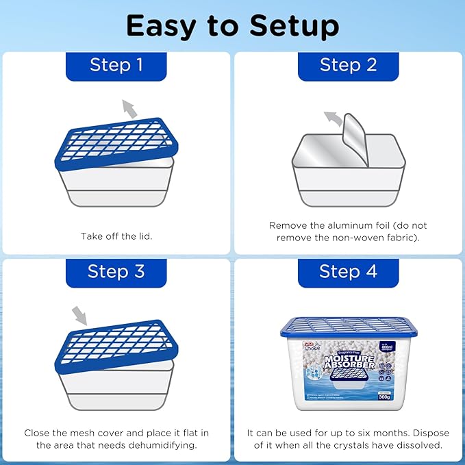 W&E Choice Moisture Absorbers, Fragrance-Free Dehumidifier Boxes - Image 10