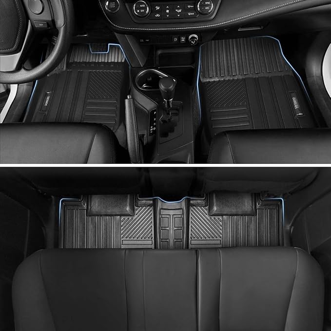 Vanseno Floor mats & CargoTrunk Liners and Backrest Mat Full Set Compatible - Image 2