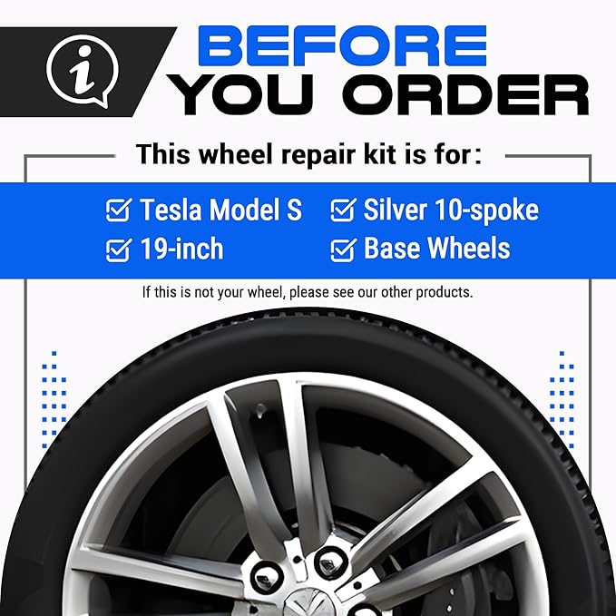 Premium Tesla Wheel Curb Rash Repair Kit - Image 2