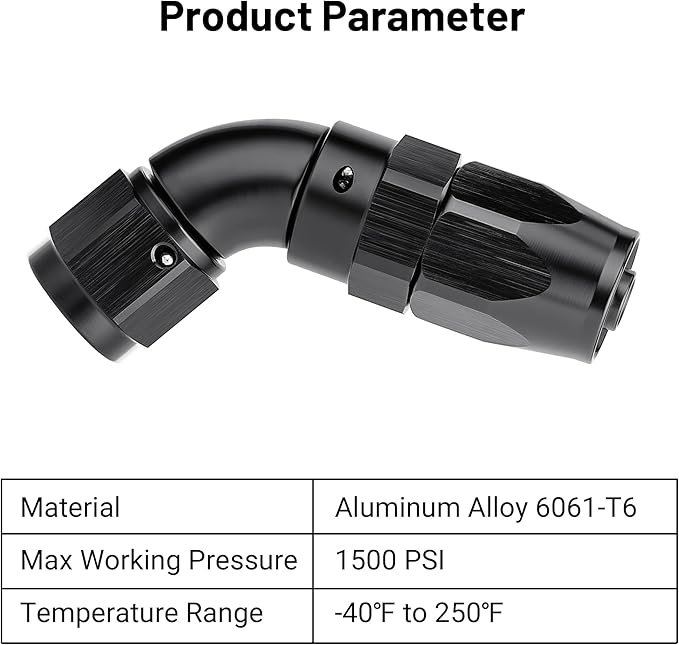 EVIL ENERGY 6AN 60 Degree One Piece Full Flow Hose End Fitting Swivel - Image 3