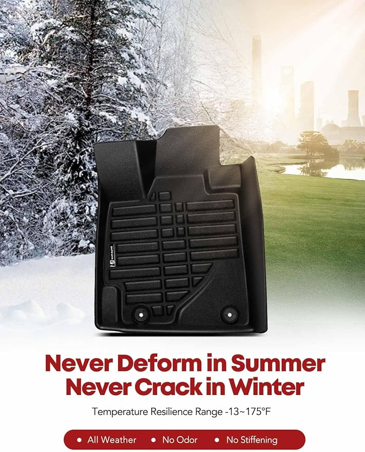YHTAUTO Floor Mats Fit 2008-2013 Toyota Highlander, TPE All Weather Car Mats - Image 8