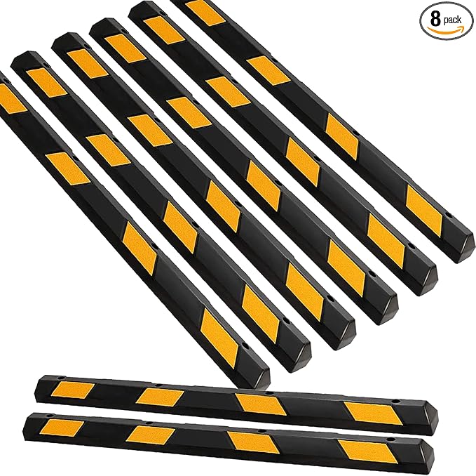 ERGOMASTER Parking Stopper for Garage, 72” Rubber Parking Block by ERGOMASTER